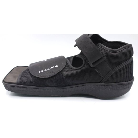 Procare Post-Op Shoe Adjustable Straps Black Mesh Lightweight Supportive Design - Picture 2 of 6